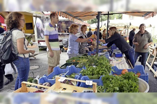 Der Littenweiler Bauernmarkt hat samstags bis zu 20 Stände