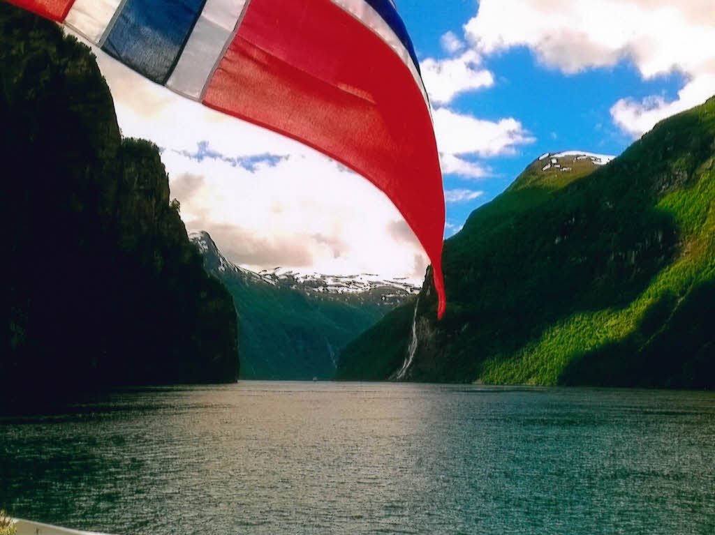 Der Geirangerfjord in Norwegen, fotografiert  von Ursula Mener aus Schuttertal.