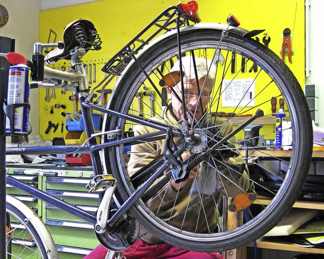 In der Fahrradwerkstatt   | Foto: Reiser