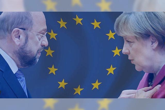 Welches Europabild haben Merkel und Schulz?