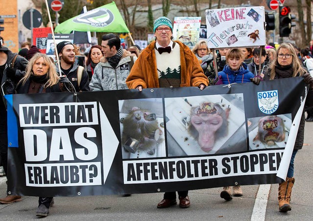 Demonstration von Tierschtzern  | Foto: dpa