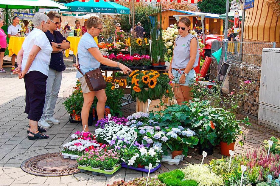 Erstmals gab es beim Gumbiswinkel-Fescht auch einen Erzeugermarkt örtlicher Landwirte und Gärtnereien. (Foto: Christian Ringwald) Erstmals gab es beim Gumbiswinkel-Fescht auch einen Erzeugermarkt örtlicher Landwirte und Gärtnereien. (Foto: Christian Ringwald)