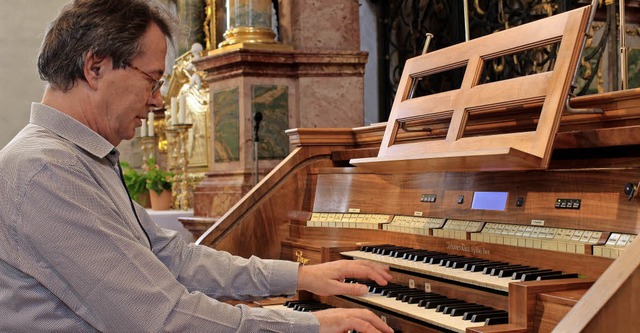 Willibald Guggenmoos bot in St. Peter   moderne  Orgelmusik.   | Foto: E. Krieger