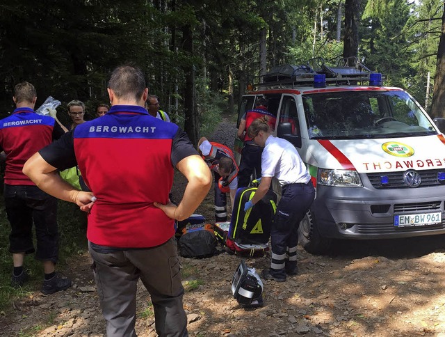 Die Waldkircher Bergwacht kam zweimal Wanderern zur Hilfe   | Foto: BGW
