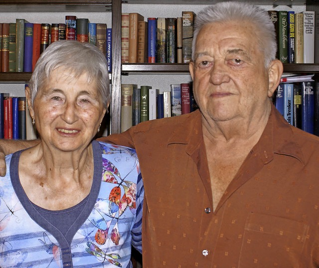 Rita und Josef Lehmann feiern diamante...m rtlichen Vereinsleben feste Gren.  | Foto: Werner Probst