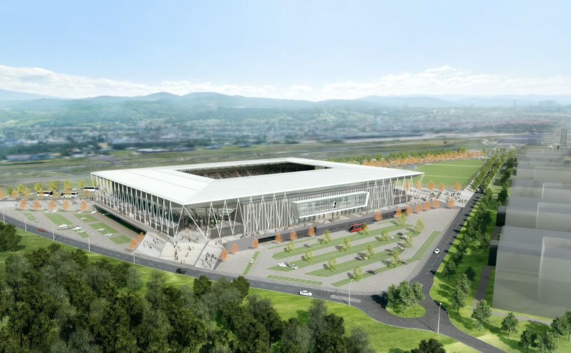So soll das neue Stadion des SC Freiburg aussehen  | Foto: HPP Architekten/WillMore