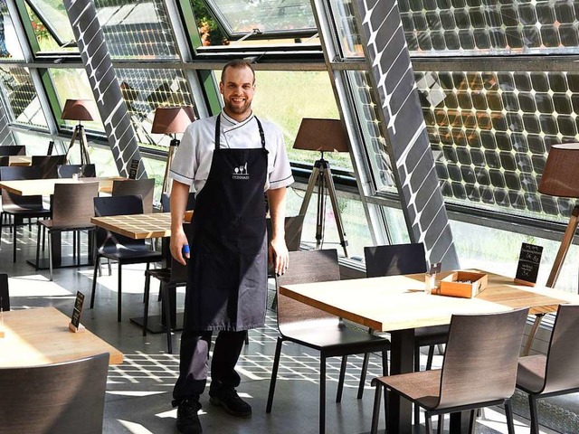 Der Chef kocht selbst: Raimund Dangel ...okal Feinhaid im Sommer 2016 erffnet.  | Foto: Rita Eggstein