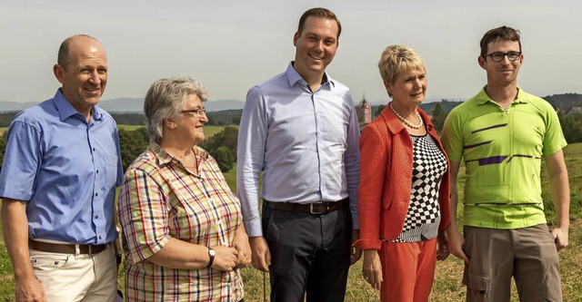Staatssekretrin besucht landwirtschaf...rr-Hirsch und Landwirt Michael Maier.   | Foto: Wilfried Dieckmann