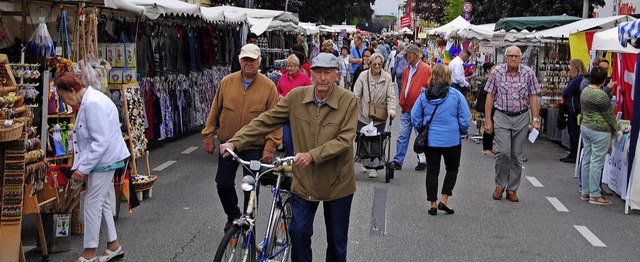 Schon mchtig viel los war morgens um 11 Uhr auf dem Herbstmarkt.  | Foto: SEDLAK