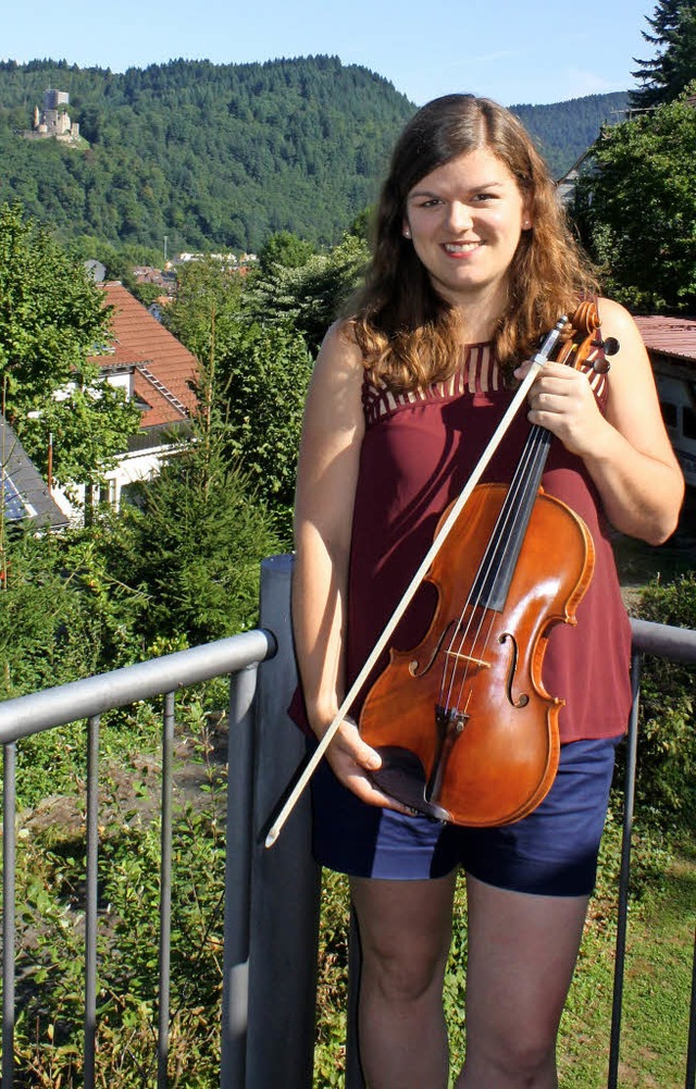 Sarina Zickgraf auf Heimatbesuch in Waldkirch   | Foto: Hildegard Karig