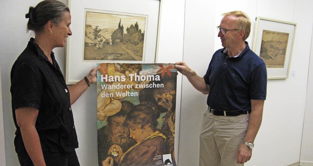 Fr eine Thoma-Ausstellung in Baden-Ba...nige der nun gezeigten Druckgrafiken.   | Foto: Ulrike Spiegelhalter