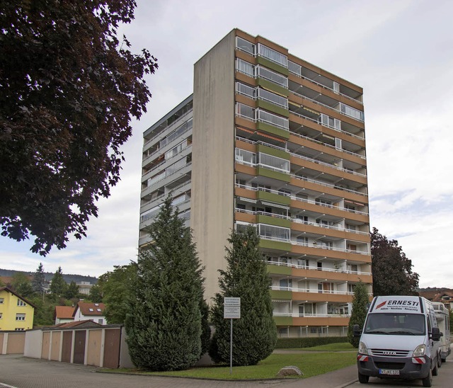 Das einzige Hochhaus der Stadt steht i... verschrften Brandschutzrichtlinien.   | Foto: BZ