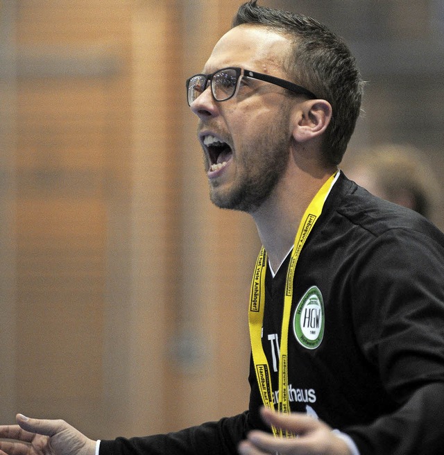 Tobias Buchholz beim engagierten Coachen.   | Foto:  Pressebro Schaller