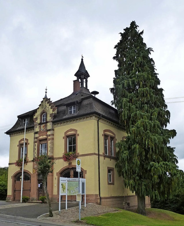 Der Rathausbaum ist wohl so alt wie da..., weil er die Fassade beeintrchtigt.   | Foto: Manfred Minzer