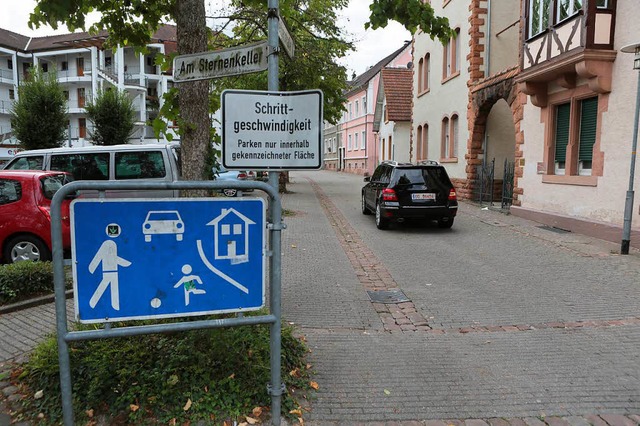 Vor einigen Jahren hat die Stadt freiw...tztliche Hinweisschilder installiert.  | Foto: Christoph Breithaupt