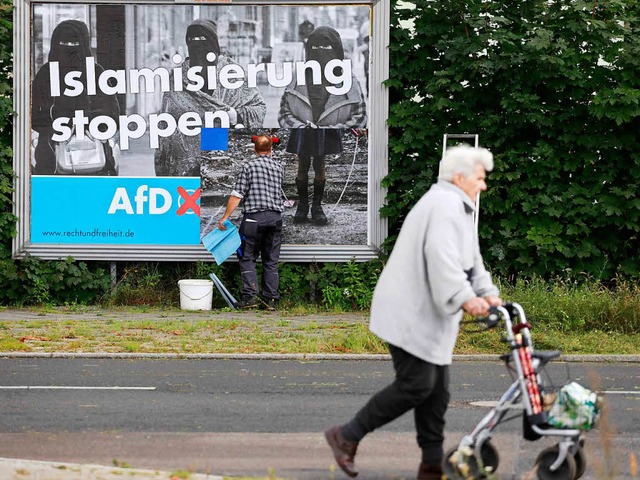 Das Kernthema der AfD bleibt die Furcht vor der Islamisierung.  | Foto: AFP