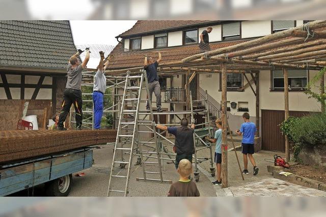 Der Aufbau luft in jeder freien Minute