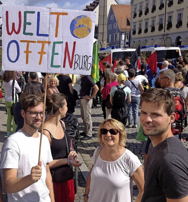 Fr ein weltoffenes Offenburg setzten ...bung am 19. August ein klare Zeichen.   | Foto: Seller