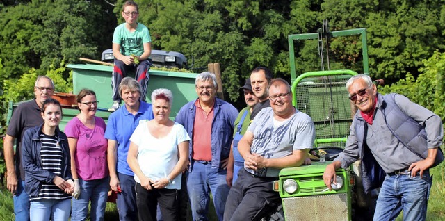 Das Helferteam in bester Laune mit Che... und Chefin Marion (Fnfte von links).  | Foto: Reinhard Cremer