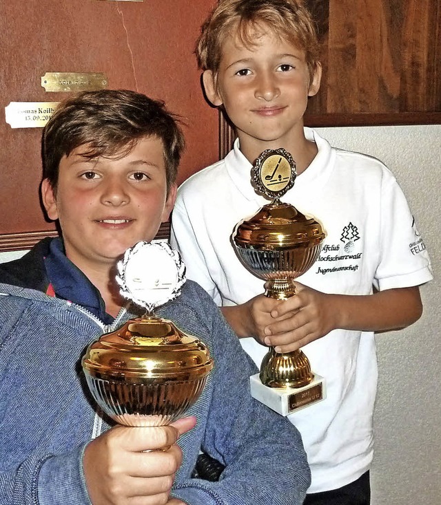 Clubmeister Marco Vetter (links) und Niclas Jentsch.   | Foto: Simoneit