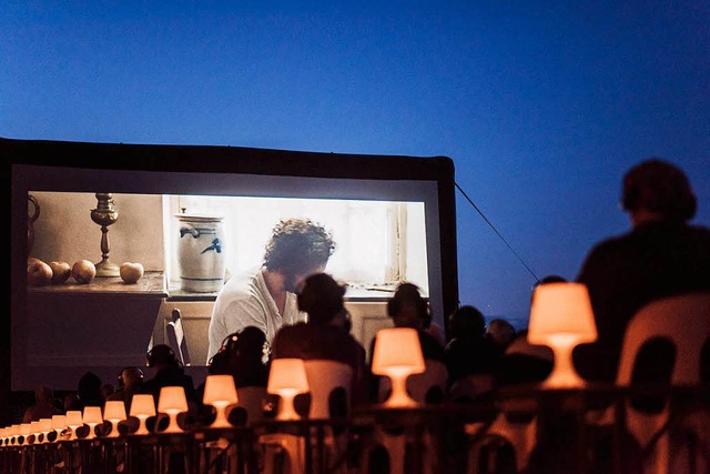 Geschmckt wie zu einer Hochzeit: Schn...einer Filmvorfhrung auf der Parkinsel  | Foto: Sebastian Weindel/Festival