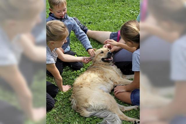 Kinder zu Gast bei Hundefreunden