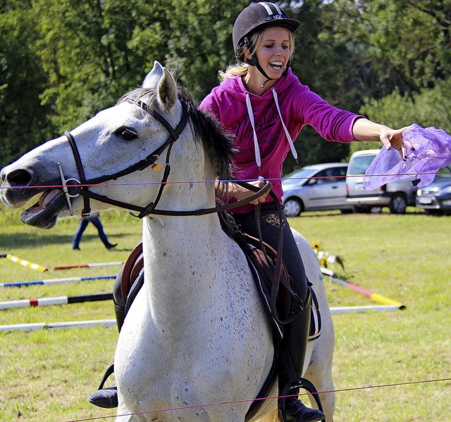 Beim  Turnier des Reitvereins Btzinge...che an einer Leine aufgehngt werden.   | Foto: Horst David