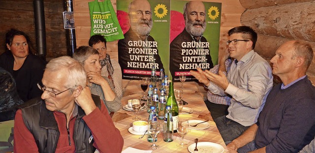 Diskussion im Blockhaus des Kirnerhofs.   | Foto: Alexandra Wehrle