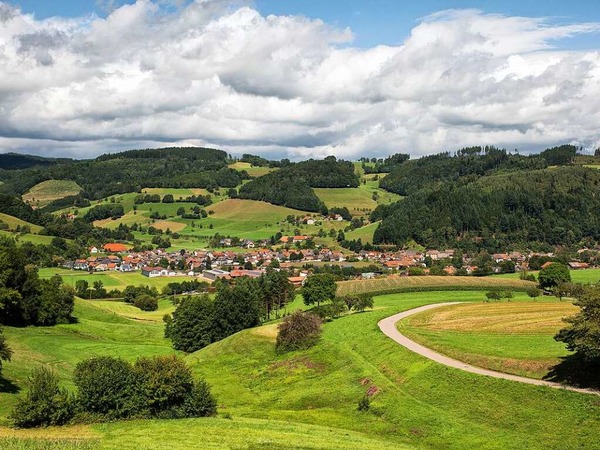Sicht auf die Landschaft rund um Winden im Elztal (Ensenberg)