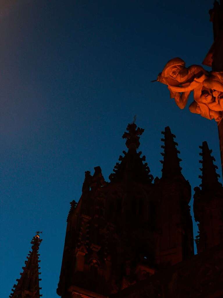 Mnster bei Nacht (Freiburg)