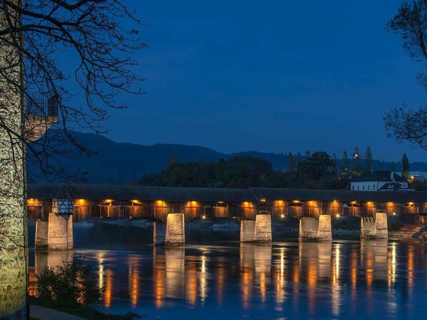 Holzbrucke by night (Bad Sckingen)