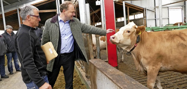 FDP-Bundestagskandidat Daniel Poznansk...lle landwirtschaftliche Problemfelder.  | Foto: Stefan Limberger-Andris