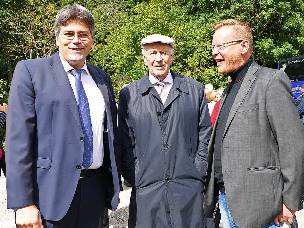 Landrat Martin Kistler, Norbert Northhelfer und Thomas Drflinger