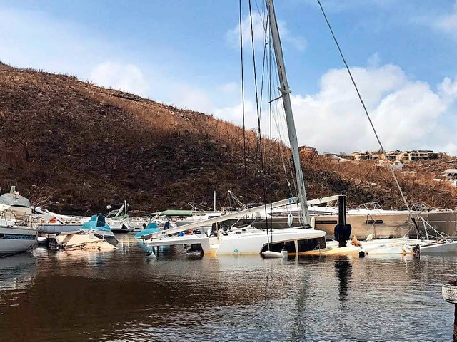 Hier wtete &#8222;Irma&#8220; mit Win...thafen auf St. Martin in der Karibik.   | Foto: privat