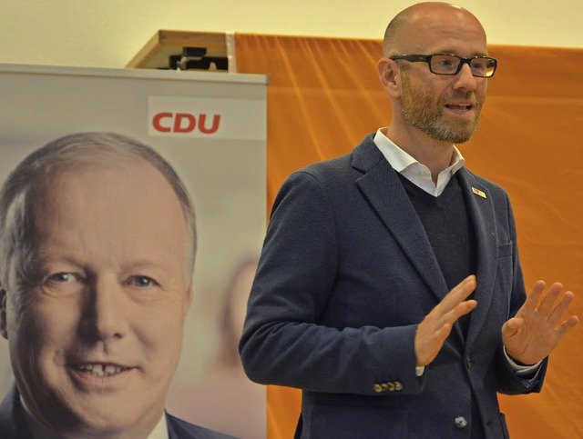 CDU-Generalsekretr  Peter Tauber war ...ten Peter Wei in Emmendingen zu Gast.  | Foto: Benedikt Sommer
