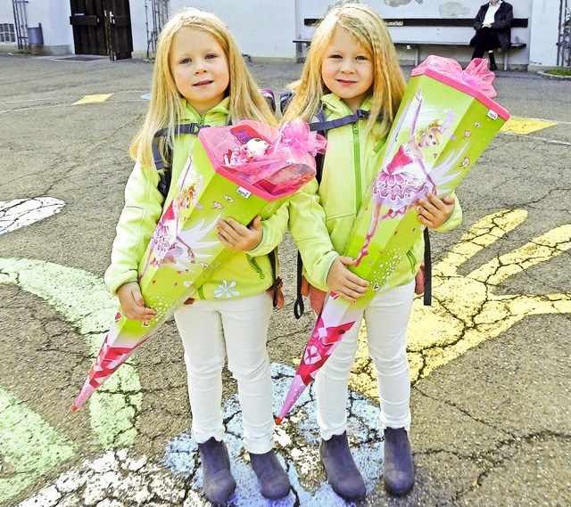 Auch aus den  Zwillingen Amelie (links... besuchen knftig die Fridolinschule.   | Foto: Johanna Hgg