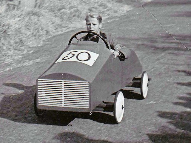 Jens Petersen nahm 1951 am &#8222;Frei...zeigt ihn  in der Meisenbergwaldkurve.  | Foto: Archiv Hans Sigmund