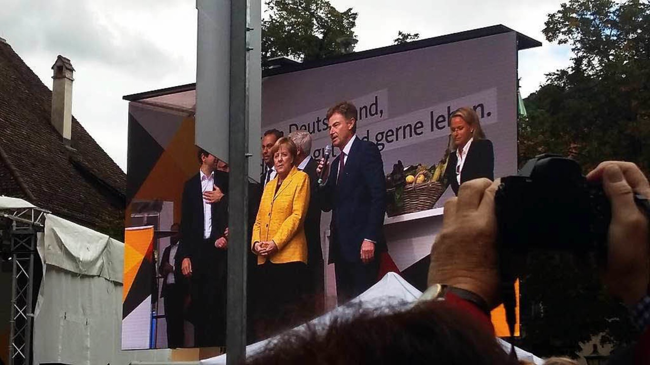 Was ging bei … Angela Merkel auf dem Münsterplatz? Stadtgespräch