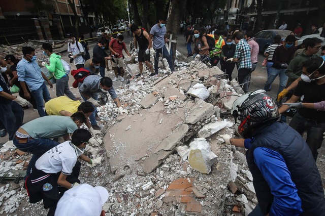 Bei einem Erdbeben in Mexiko wurden zahlreiche Menschen gettet.  | Foto: dpa