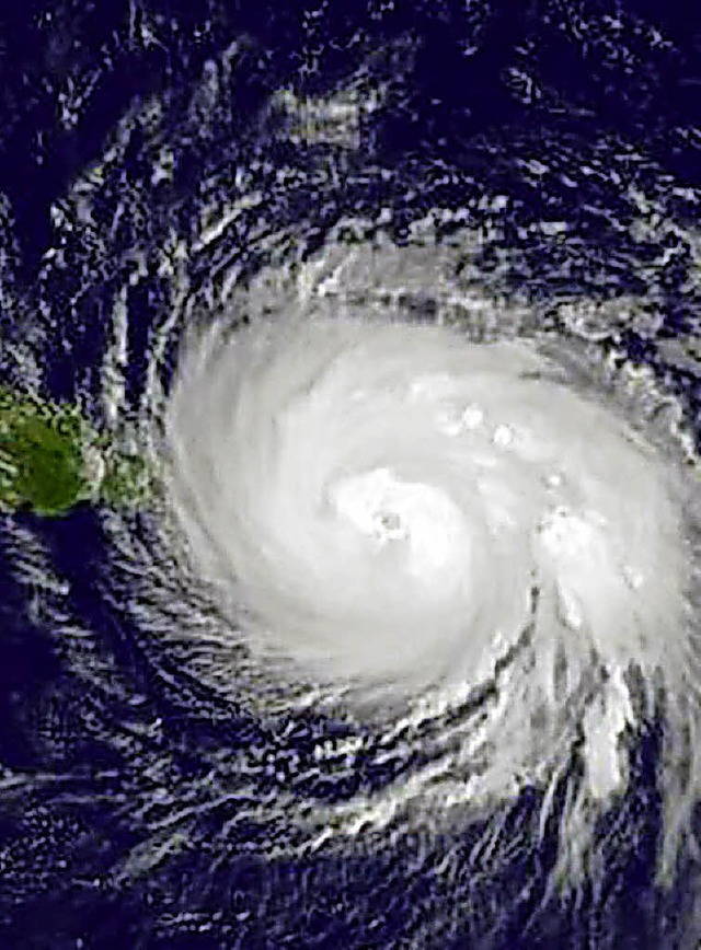 Satellitenaufnahme vom Hurrikan Maria in der Karibik  | Foto: afp