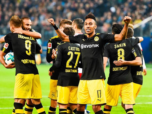 Nchster Sieg: Dortmund jubelt.  | Foto: dpa