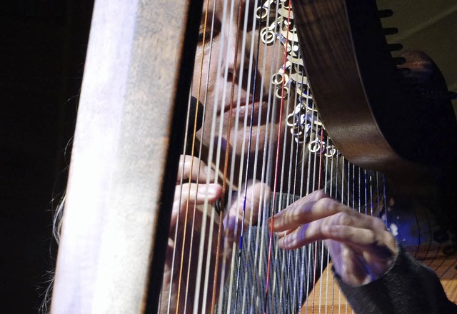 Susanne Liedtke an der Harfe   | Foto: SIlas Schwab