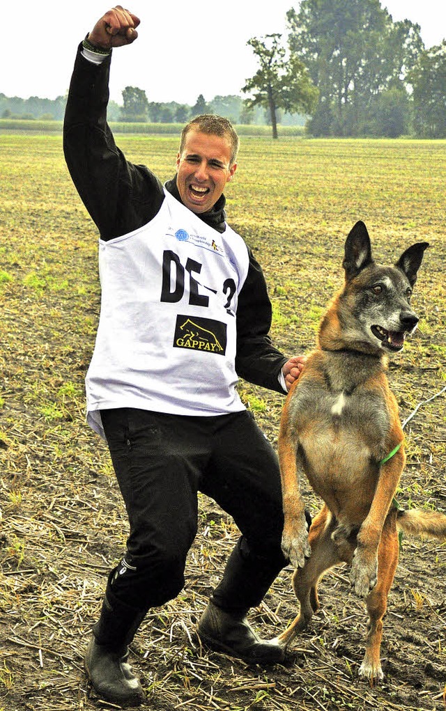 Sein &#8222;Punk&#8220; hat Yannick Ka...olgreichen Fhrtenprfung bei der WM.   | Foto: Verein