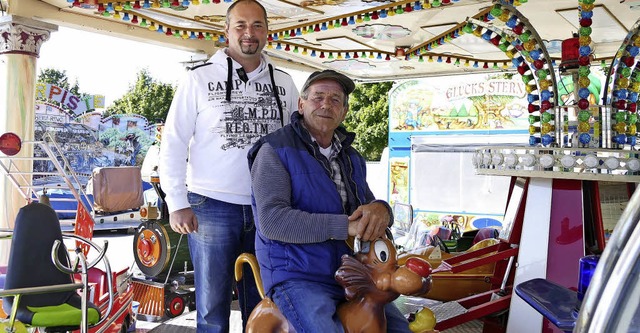 Benni und Peter Buhmann freuen sich immer auf den Herbstrummel in Rheinfelden.   | Foto: Verena Pichler