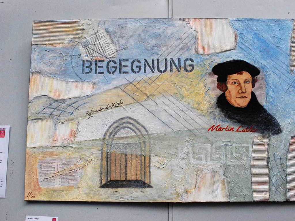 Begegnung – auch mit Martin Luther: Ein Werk von Monika Sther