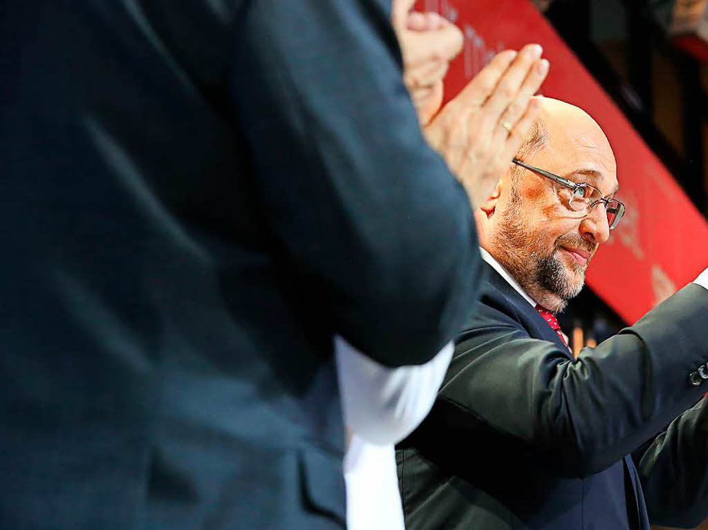 Martin Schulz versucht, Zuversicht zu vermitteln.