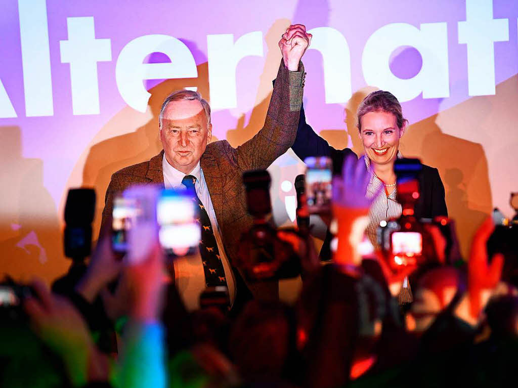 Alexander Gauland, Spitzenkandidat der Partei Alternative fr Deutschland (AfD) und Alice Weidel.