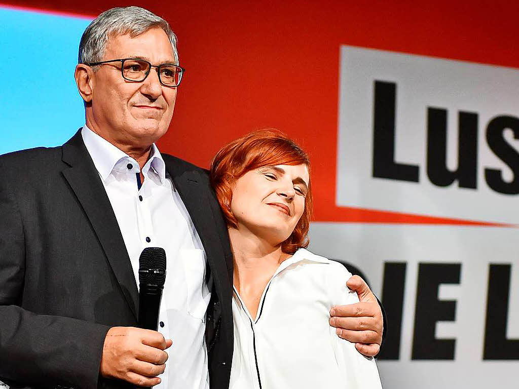 Bernd Riexinger, Bundesvorsitzender der Partei Die Linke, und Katja Kipping.