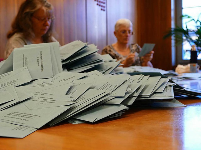 Zahlreiche Wahlhelfer sorgten am Sonnt...bungslosen Ablauf bei der Auszhlung.   | Foto: Fritsch