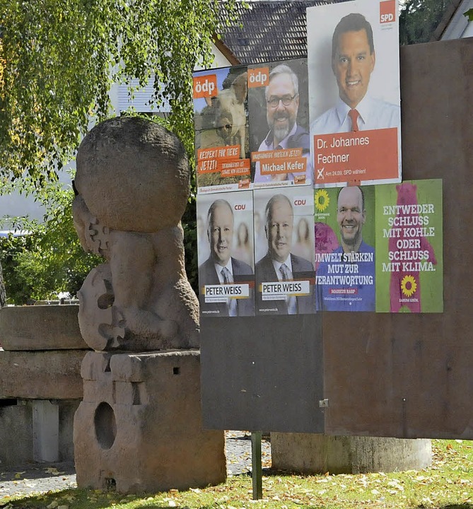 Der Sacktrger hat anderes zu tragen a...lentscheidung - Wahlplakate Denzlingen  | Foto: Markus Zimmermann